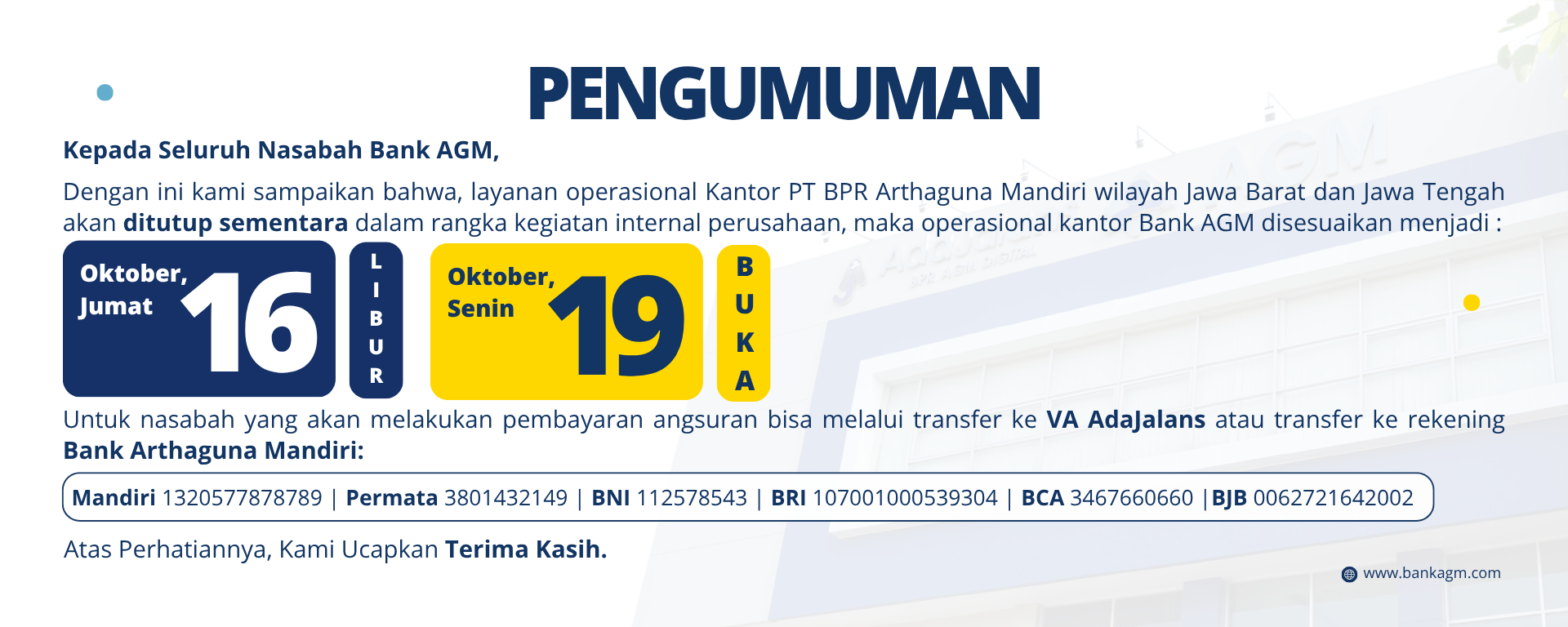 Pengumuman Libur